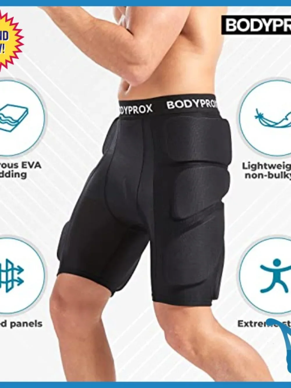 Protective Padded Shorts for Snowboarding Skateboarding Skiing Hip Butt